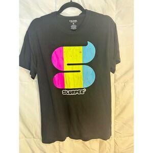 7 Eleven Slurpee Graphic T Shirt Black Mens Size Medium‎ M Cotton Polyester
